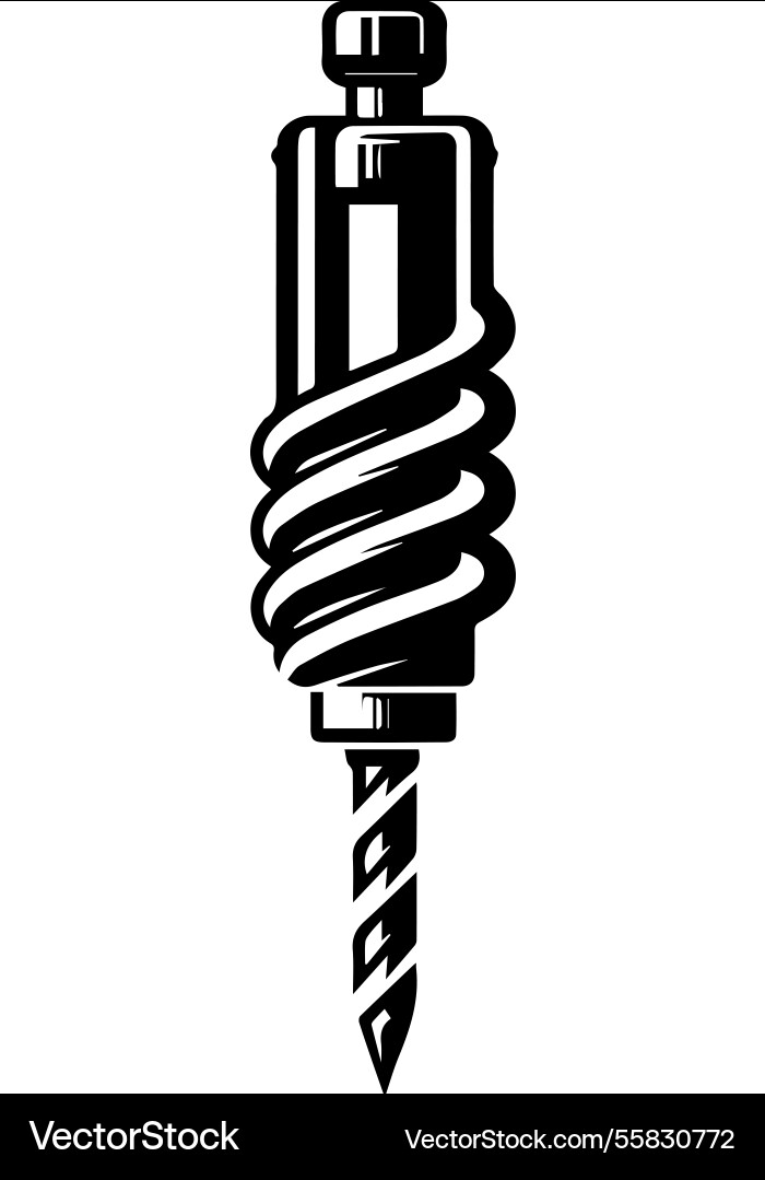 Simple icon of a drill string logo design Vector Image