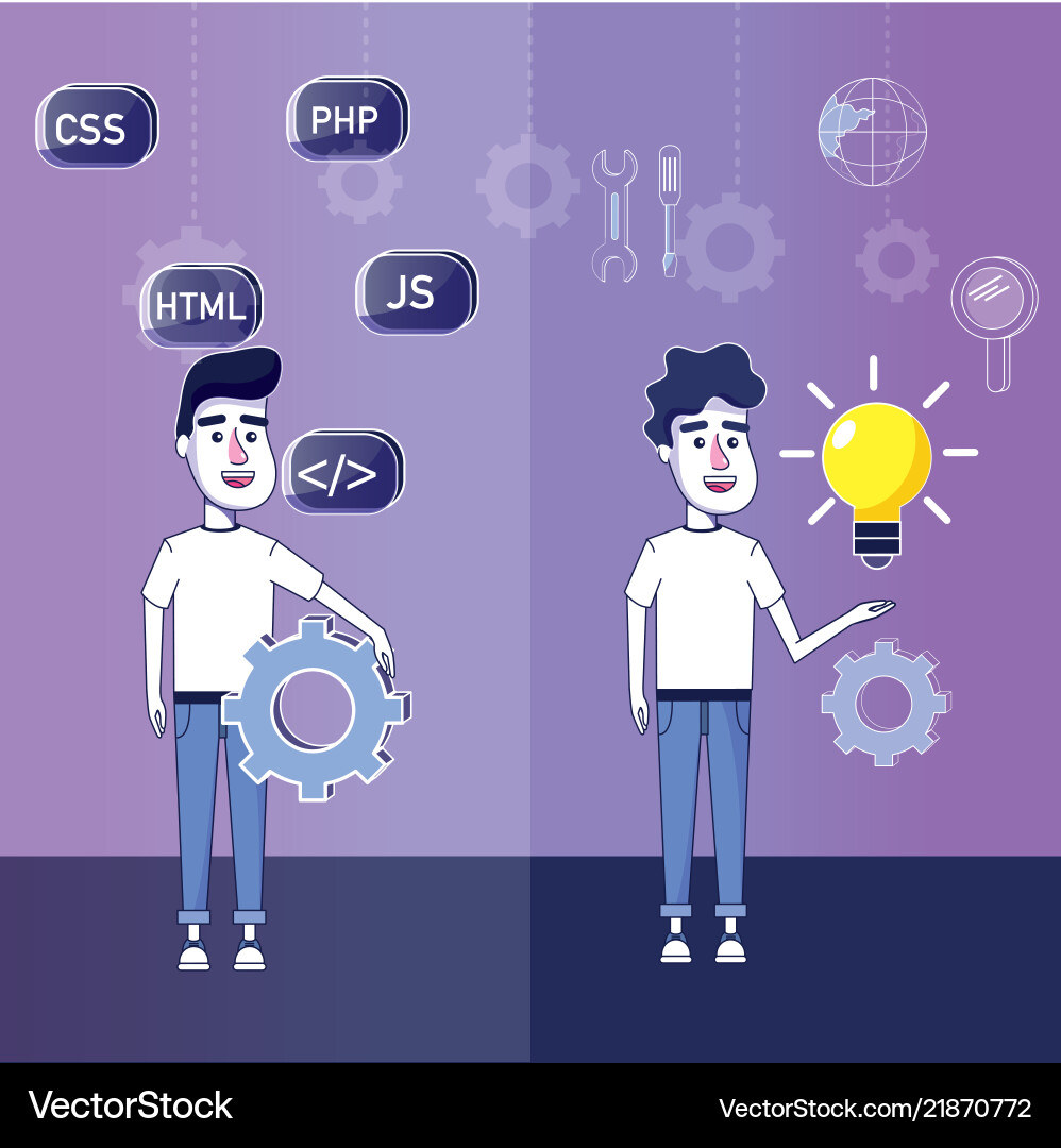 Software programmer cartoon vector image