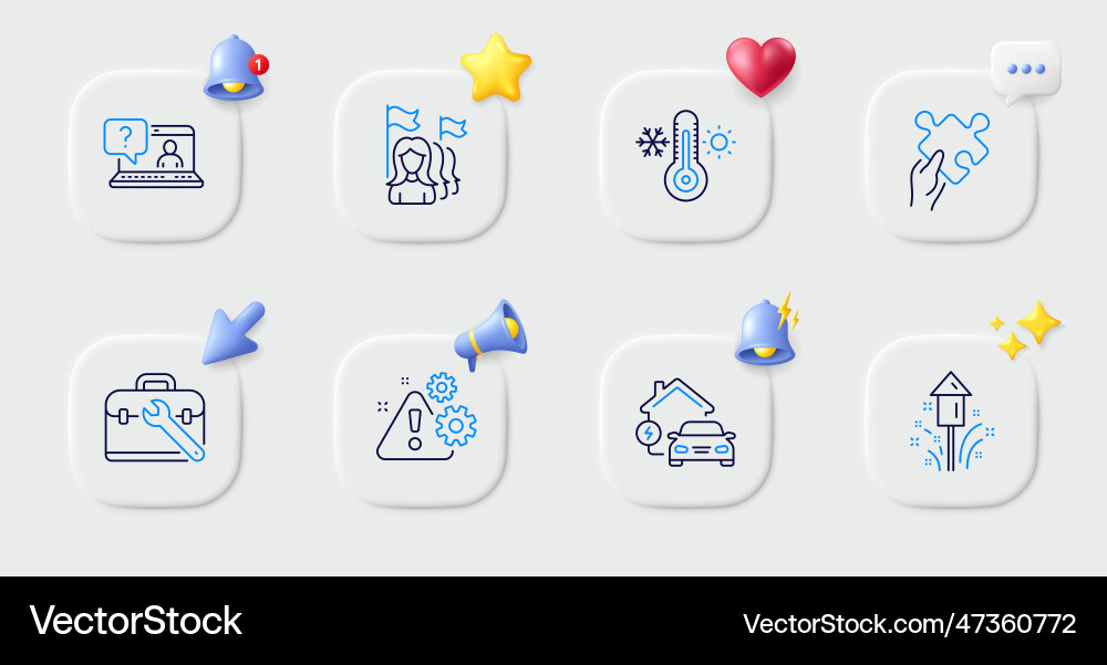 Werkzeugkasten faq und Home Ladelinie Icons Werkzeugkasten faq und Home Ladelinie Icons vektorbild