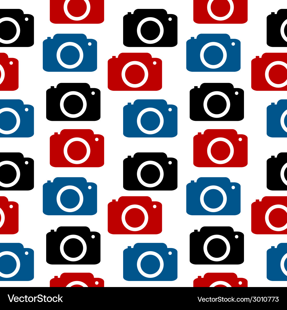 Camera seamless pattern Vector Image
