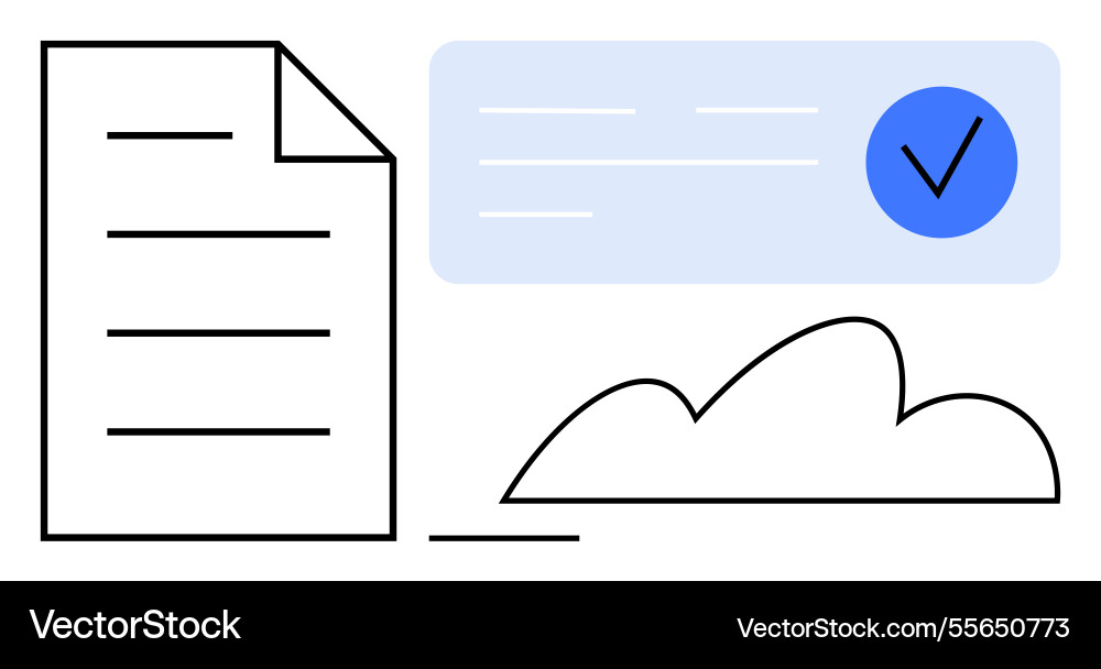 Document management with cloud backup Document management with cloud backup vector image