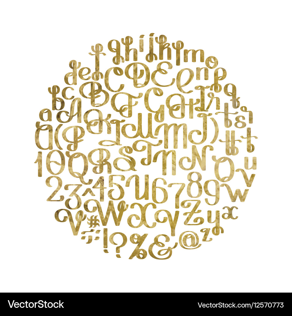 Handwritten calligraphic script vector image