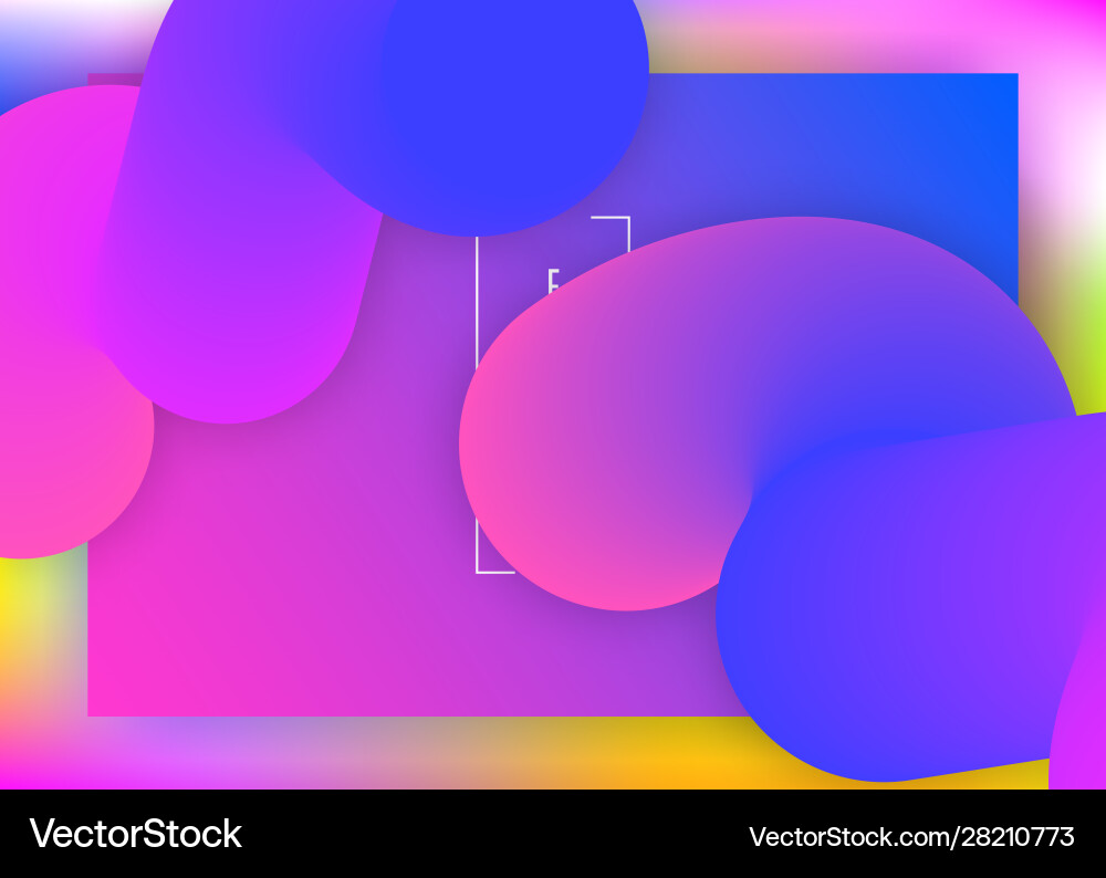 Landing page with liquid dynamic elements Landing page with liquid dynamic elements vector image