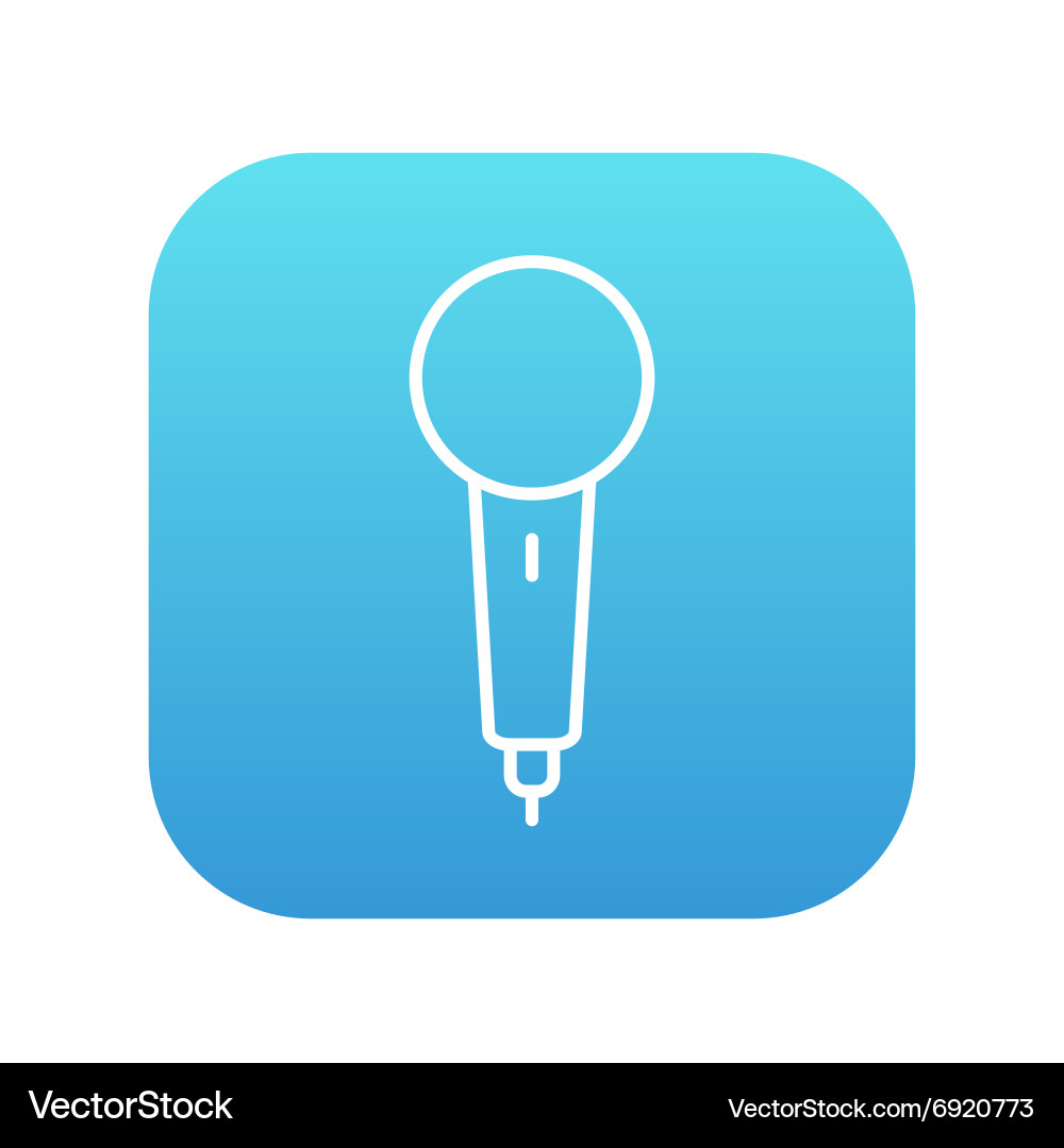 Microphone line icon Royalty Free Vector Image