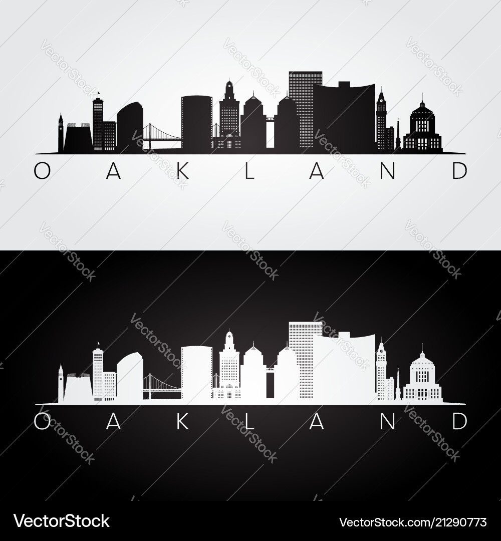 Oakland Skyline Silhouette vector image