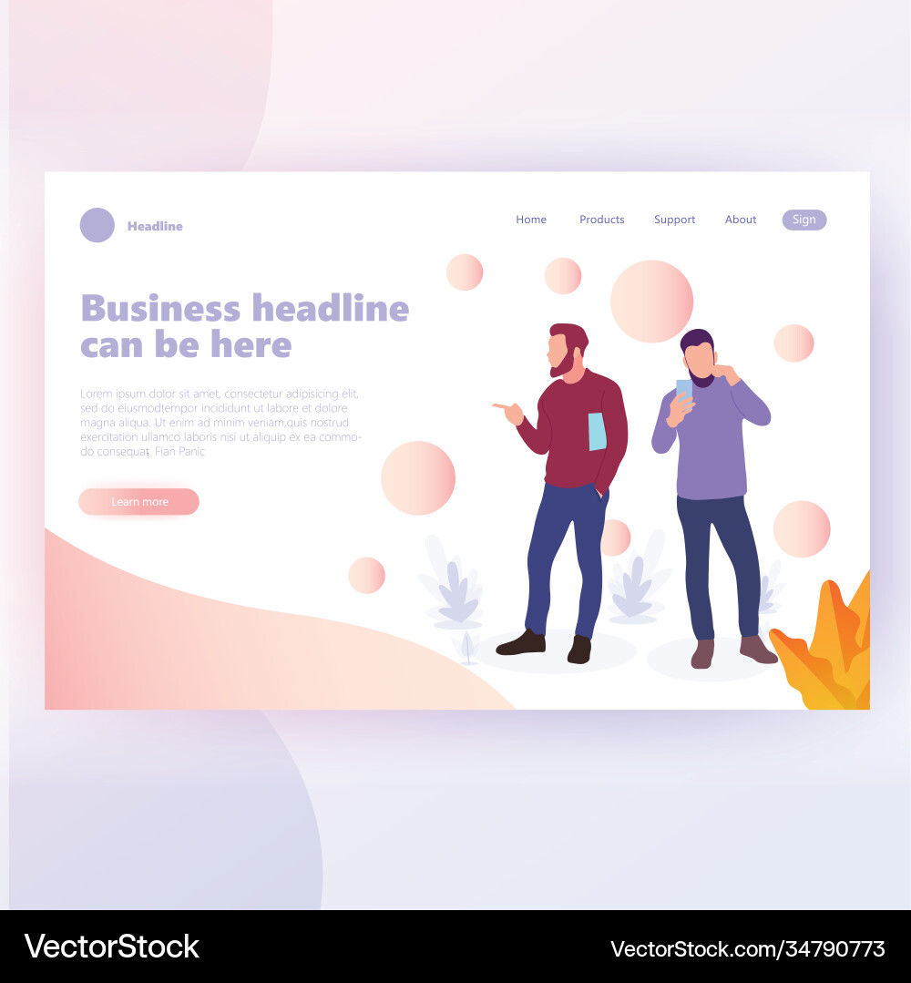 People work in a team and interact with graphs vector image