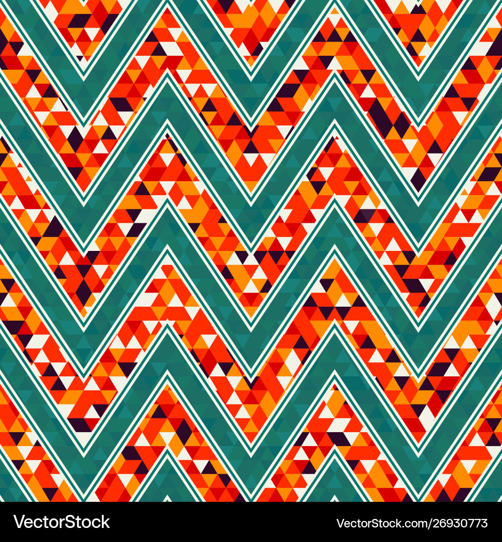 Retro zigzag seamless pattern Retro zigzag seamless pattern vector image
