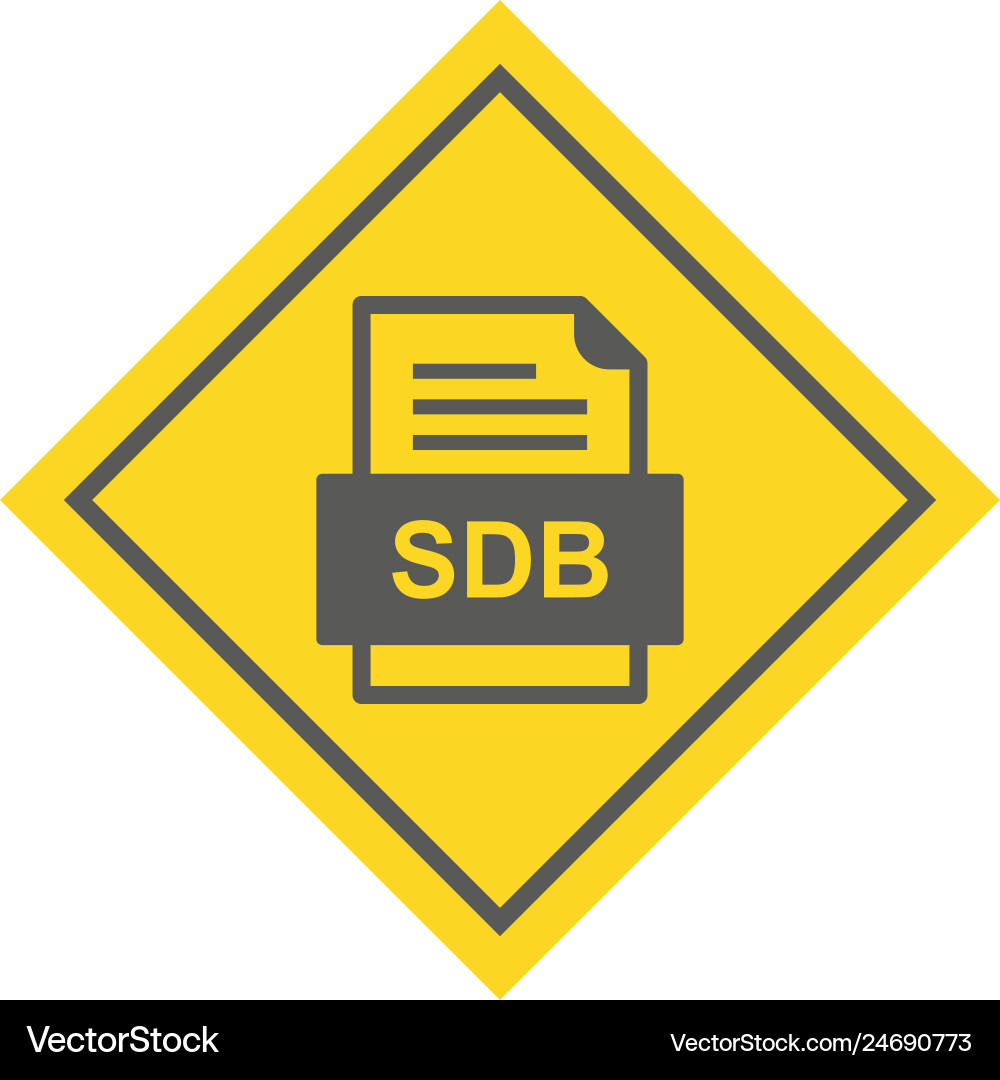 Sdb file document icon Vector Image