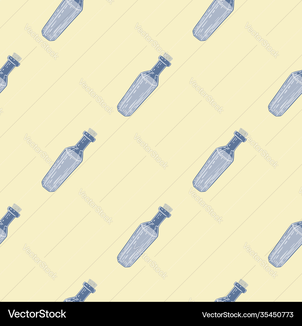Seamless pattern in minimalistic style with blue Seamless pattern in minimalistic style with blue vector image