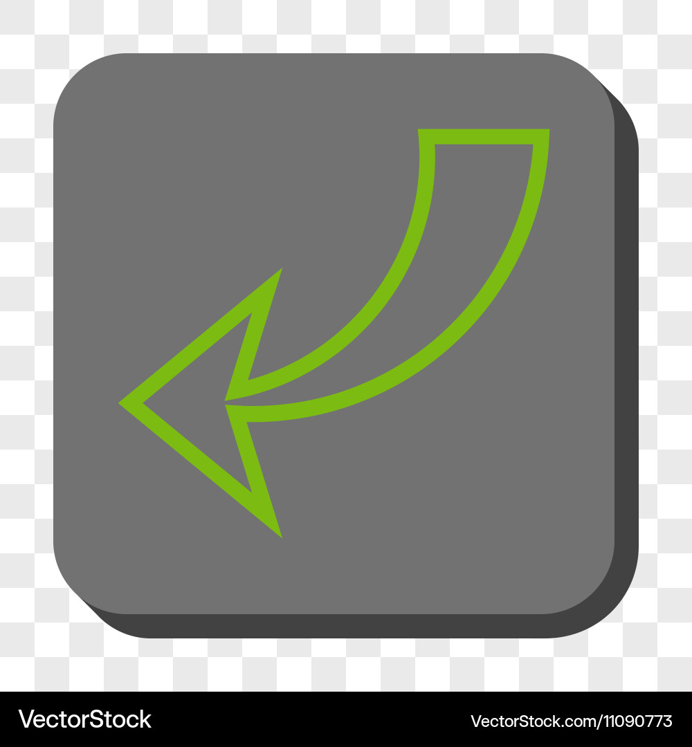 Undo rounded square button vector image