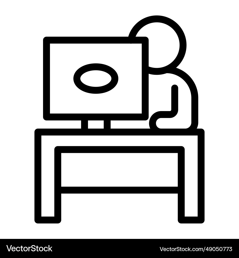 Using computer icon Vector Image