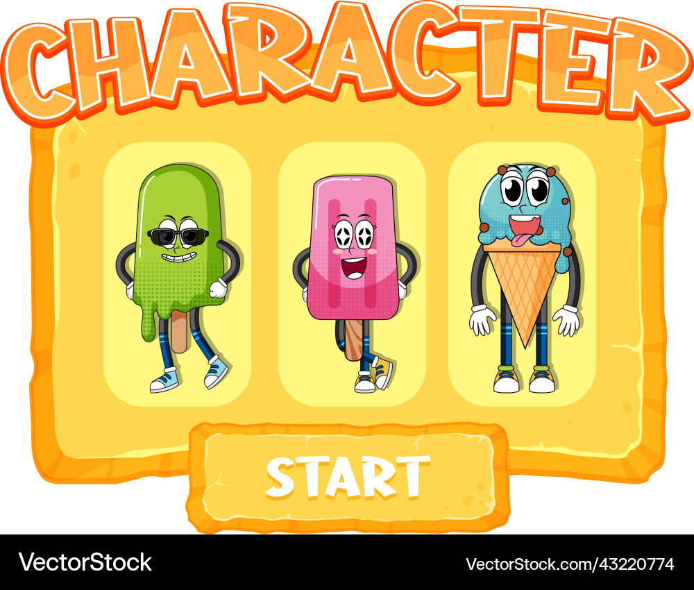 A game background template with elements A game background template with elements Vector Image