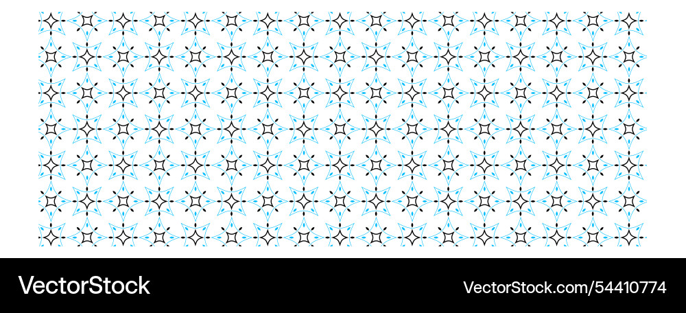 Abstract geometric lines pattern design with blue Vector Image