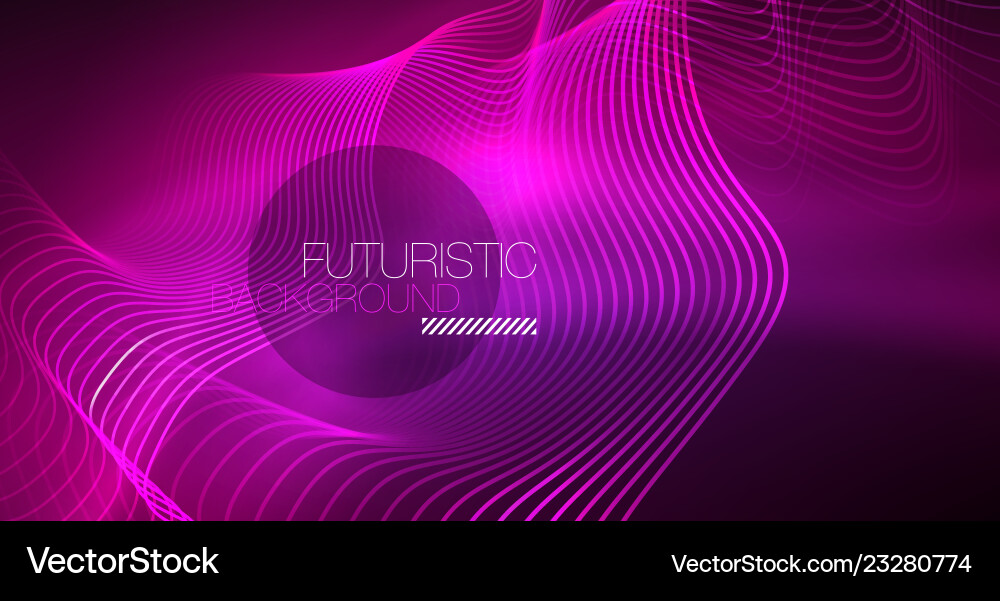 Abstract shiny glowinng color wave design element Vector Image
