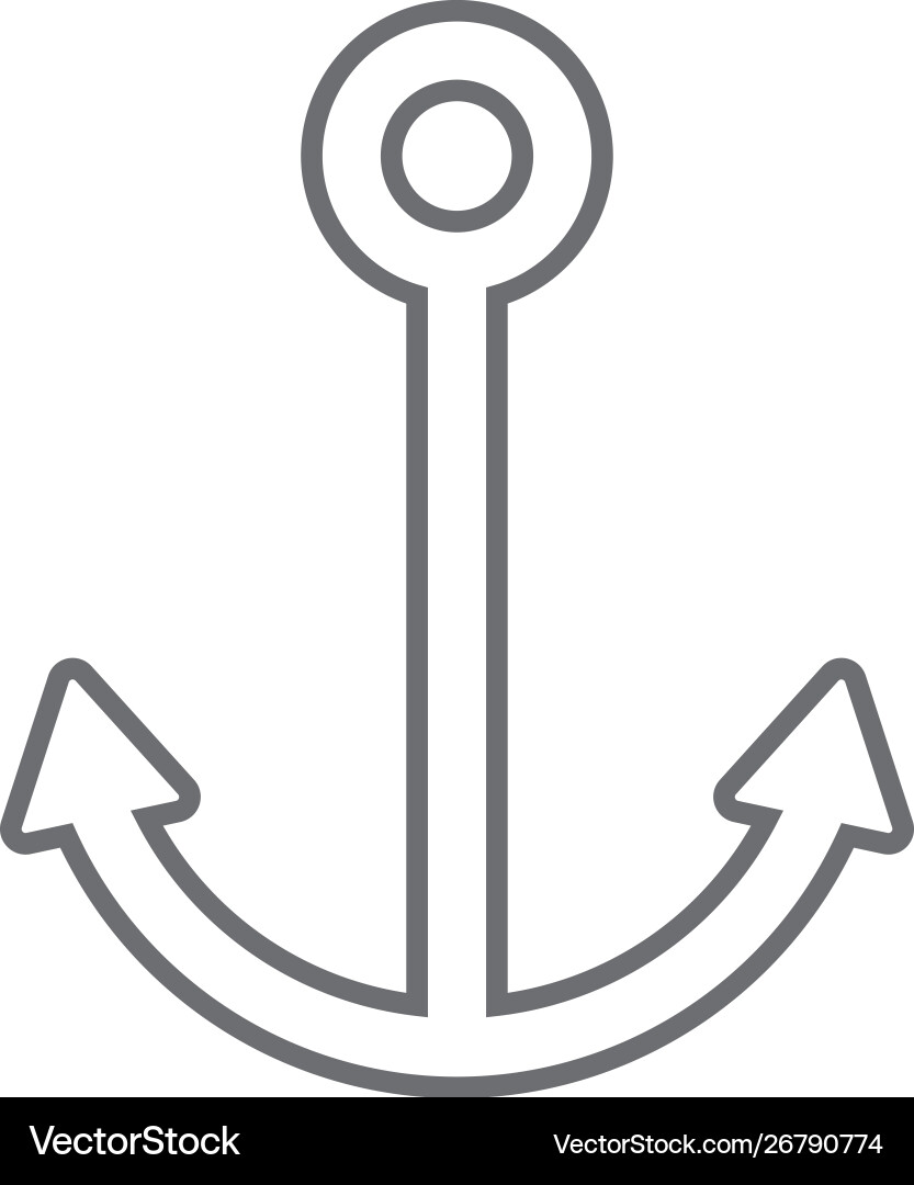 Anchor icon simple element from map Anchor icon simple element from map vector image