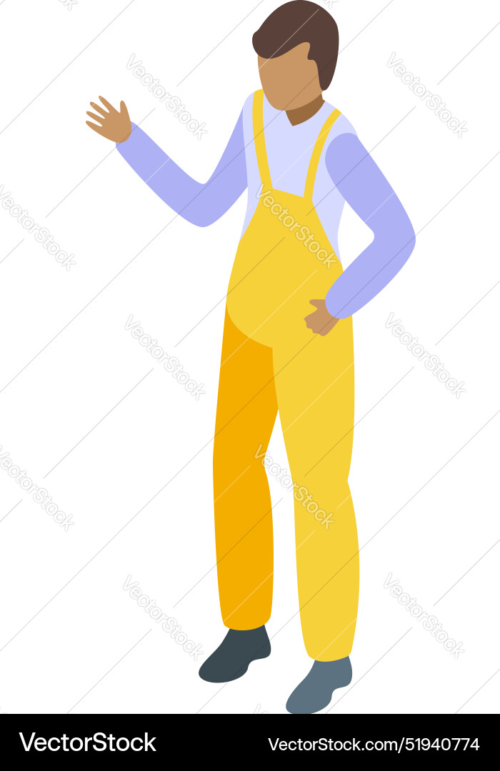 Construction worker gesturing with his hand Construction worker gesturing with his hand vector image