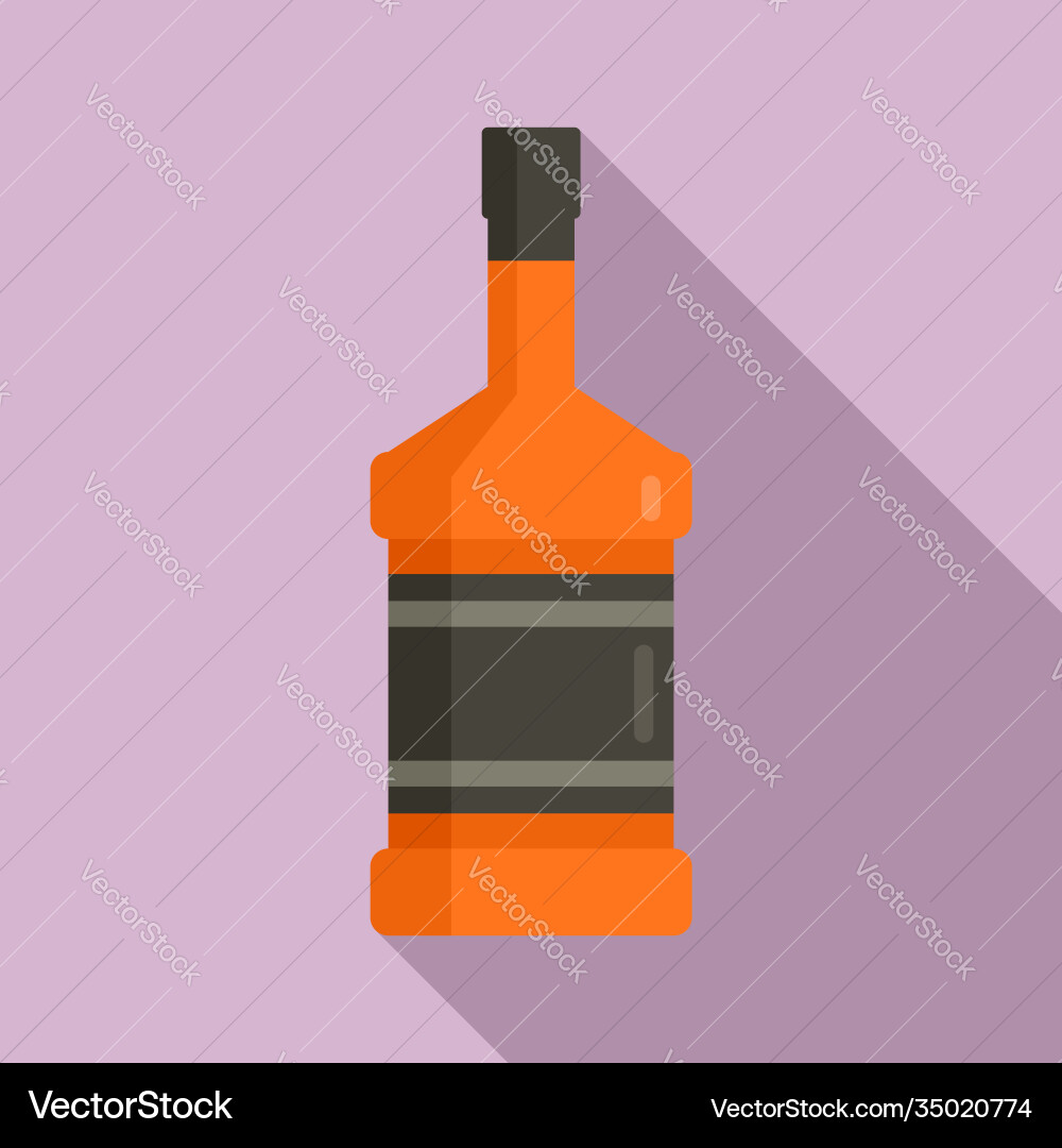 Duty free whisky bottle icon flach Stil Duty free whisky bottle icon flach Stil vektorbild