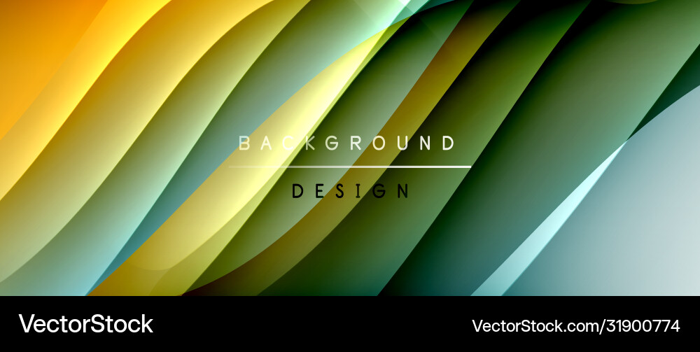 Fluid gradient waves with shadow lines and glowing Fluid gradient waves with shadow lines and glowing Vector Image