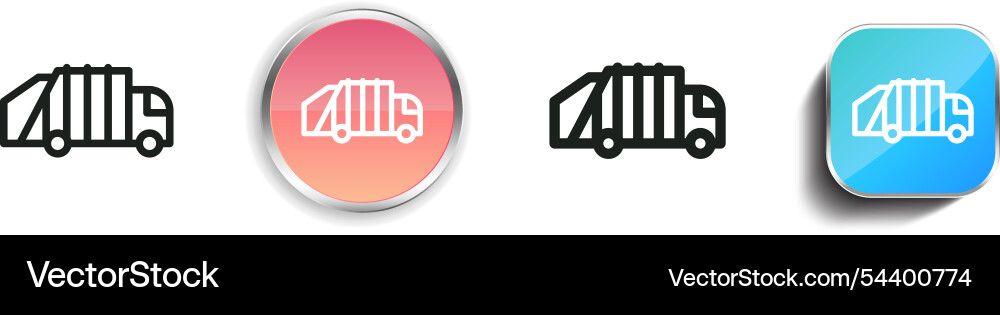 Garbage icon thin linear regular and button style Garbage icon thin linear regular and button style Vector Image