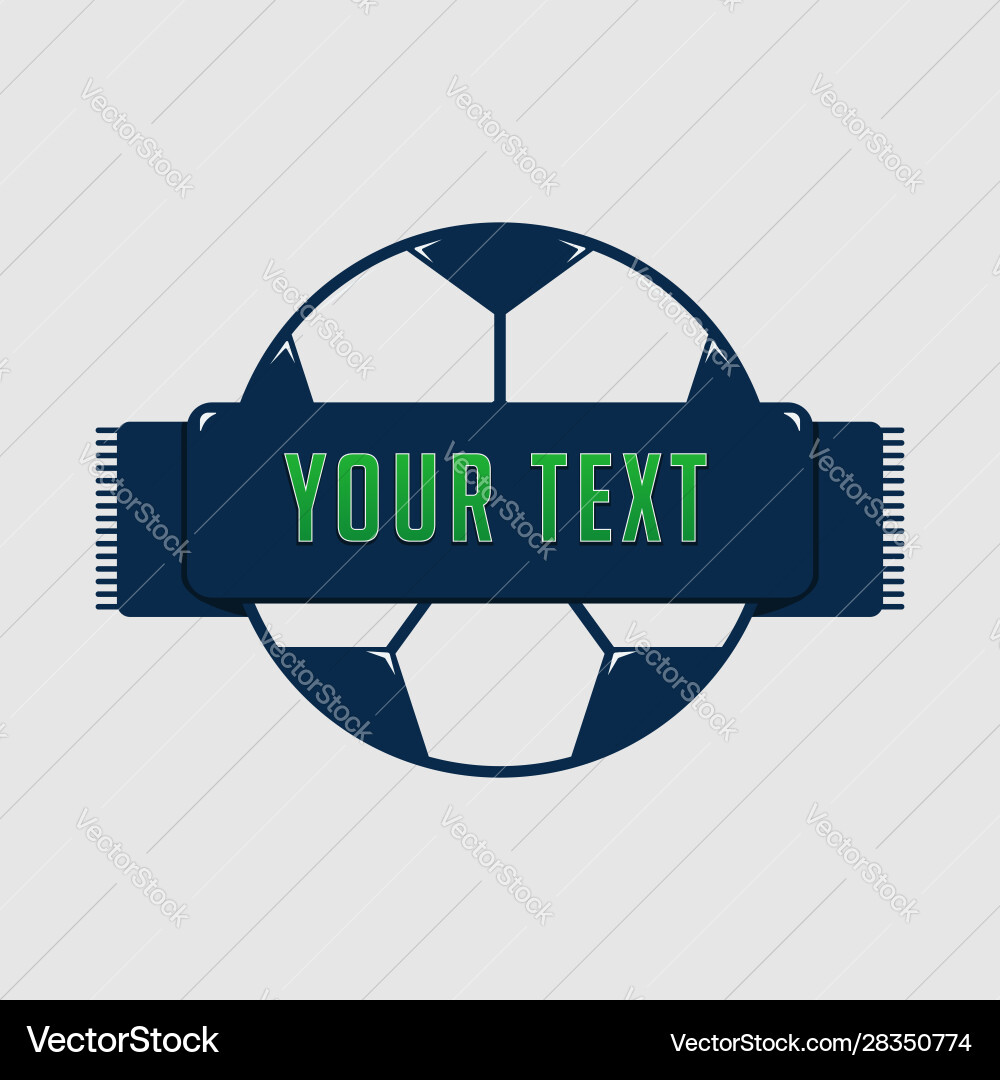 Glossy sleek blue soccer ball or football badge Glossy sleek blue soccer ball or football badge Vector Image