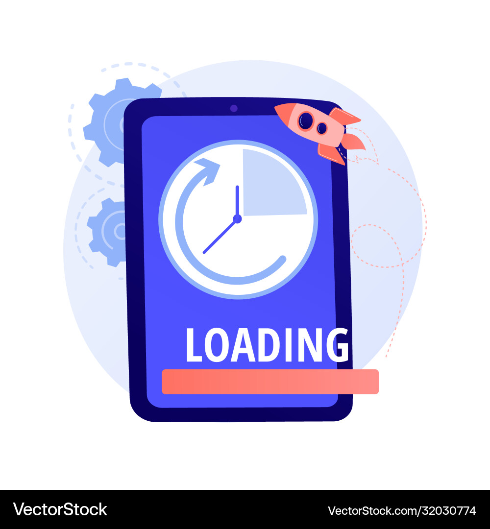 Loading speed boost concept metaphor Loading speed boost concept metaphor vector image