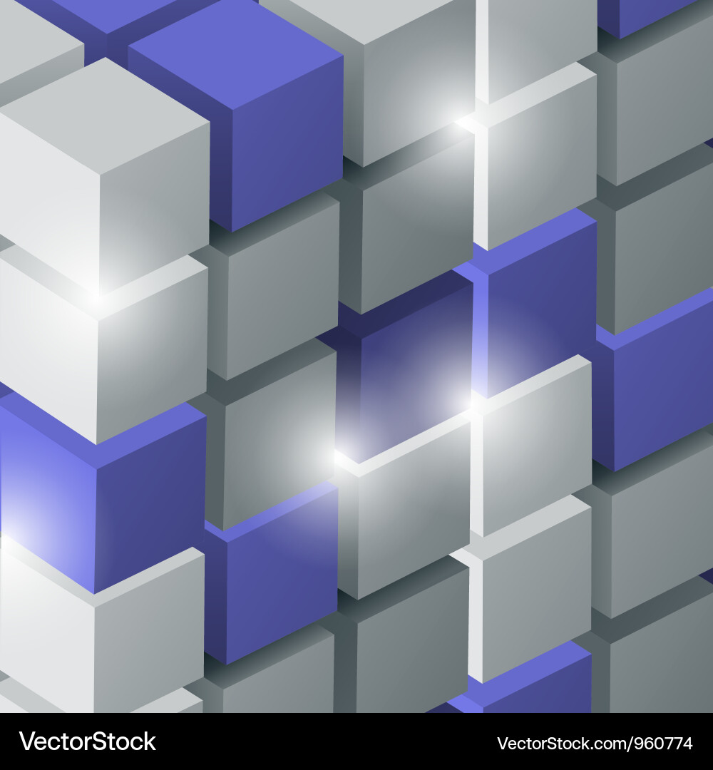 Modern 3D Cubes Background Vector Image