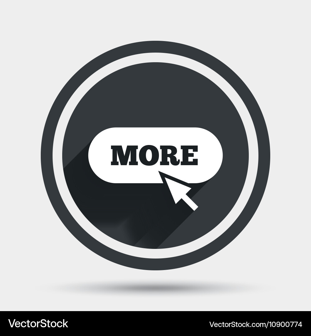 More with cursor pointer icon details symbol vector image