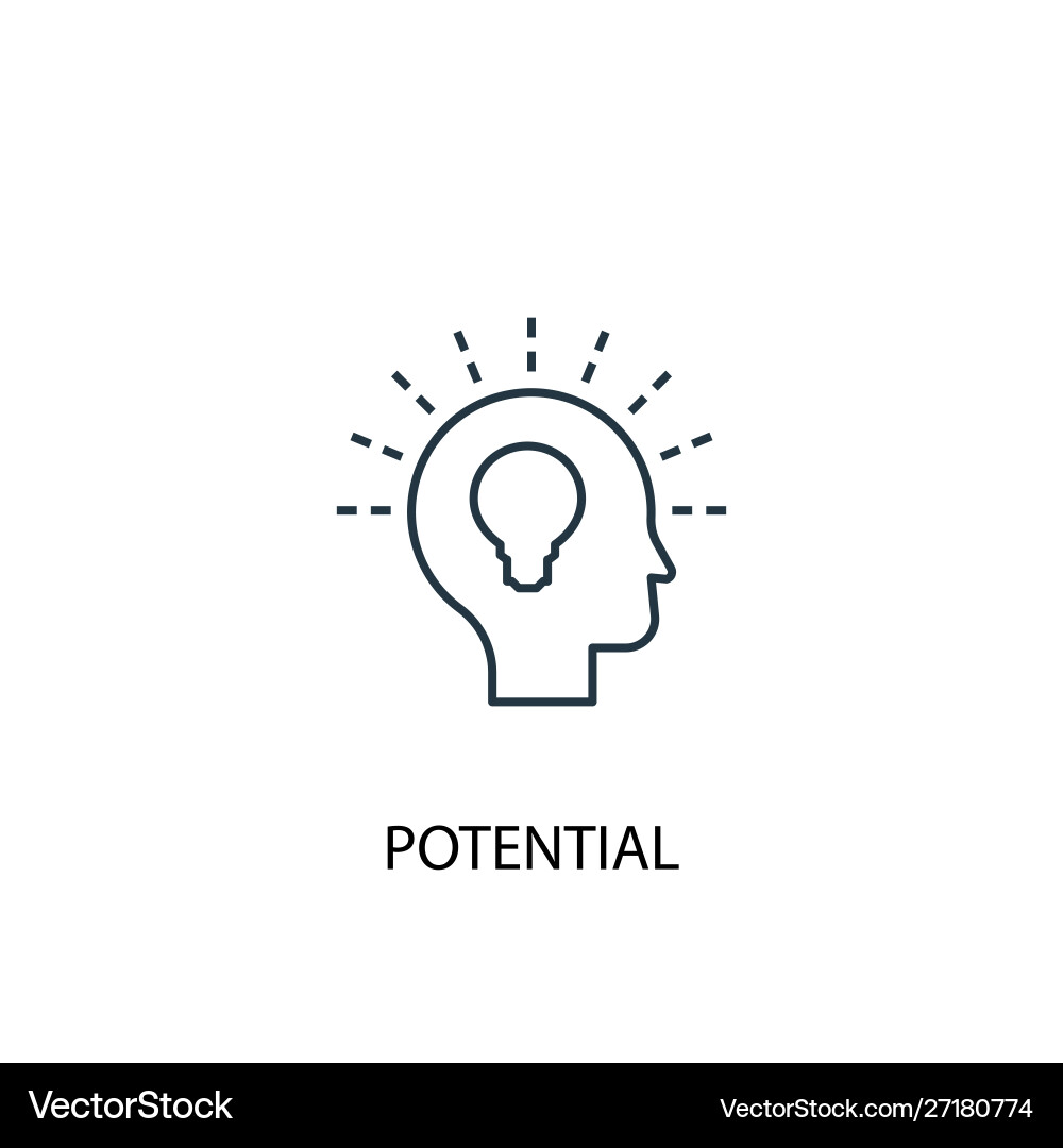 Potential concept line icon simple element Vector Image