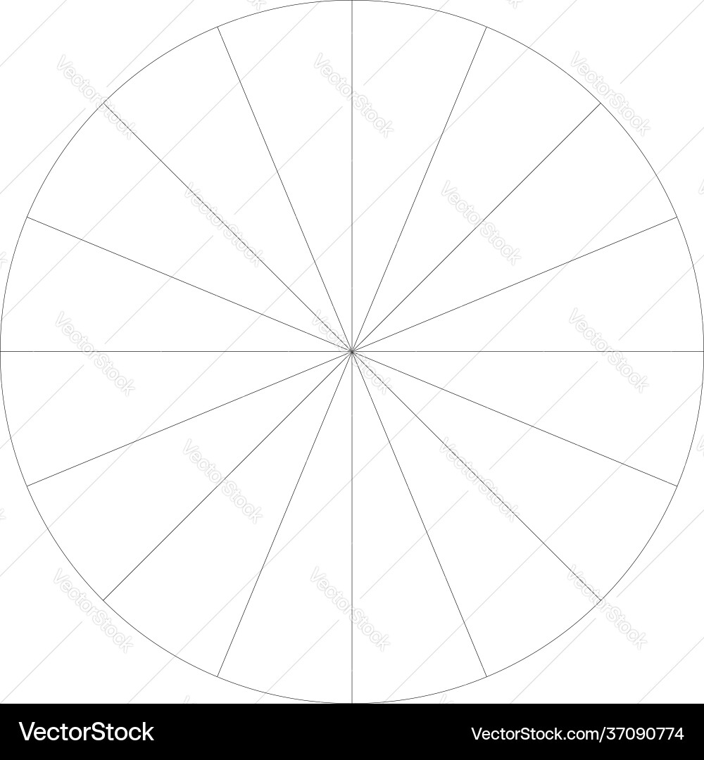 Segmented circle pie graph chart infographics Vector Image
