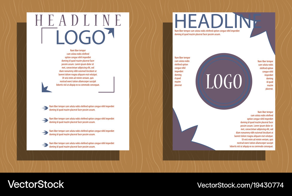 Set of layout background for art template Vector Image