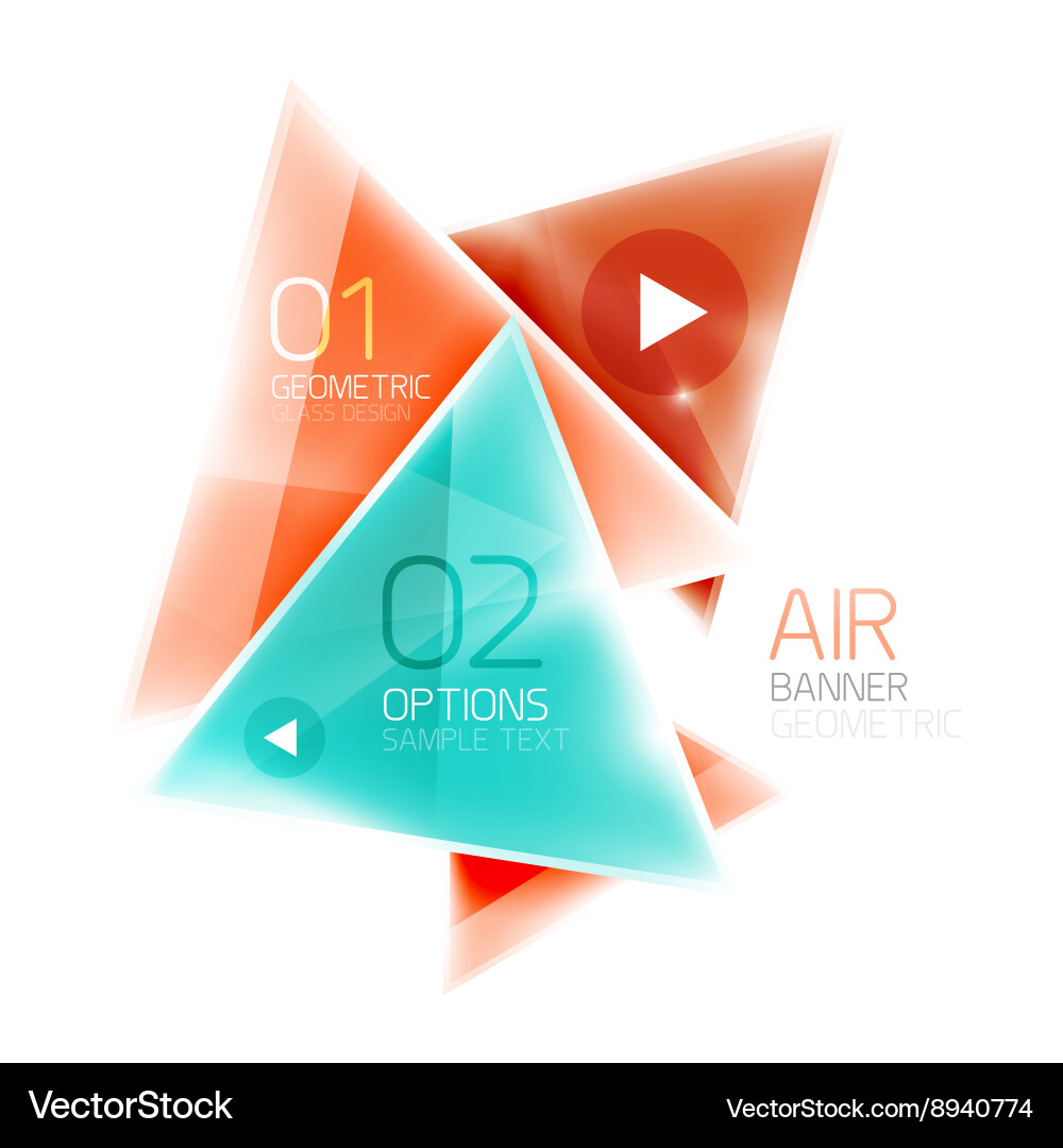 Shiny triangle abstract background Vector Image