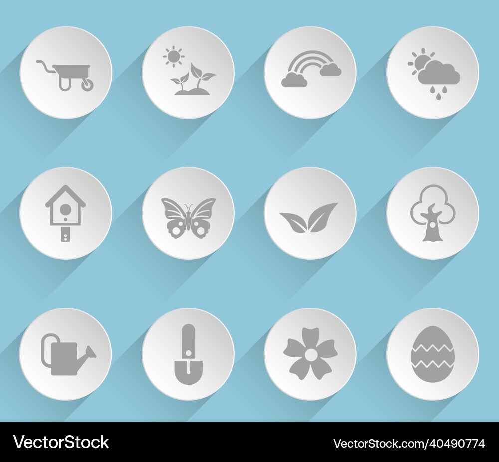 Spring web icons Vector Image