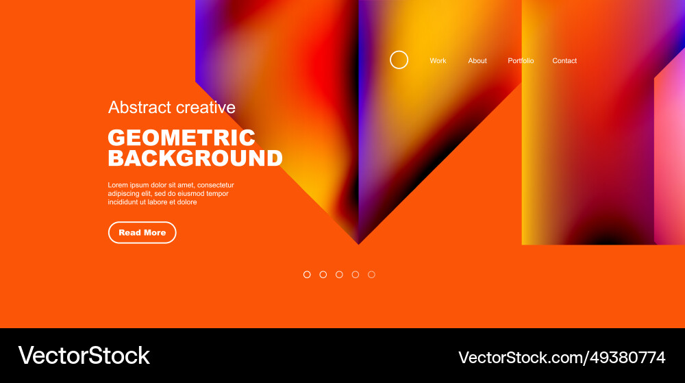 Triangles with fluid gradients abstract landing Vector Image