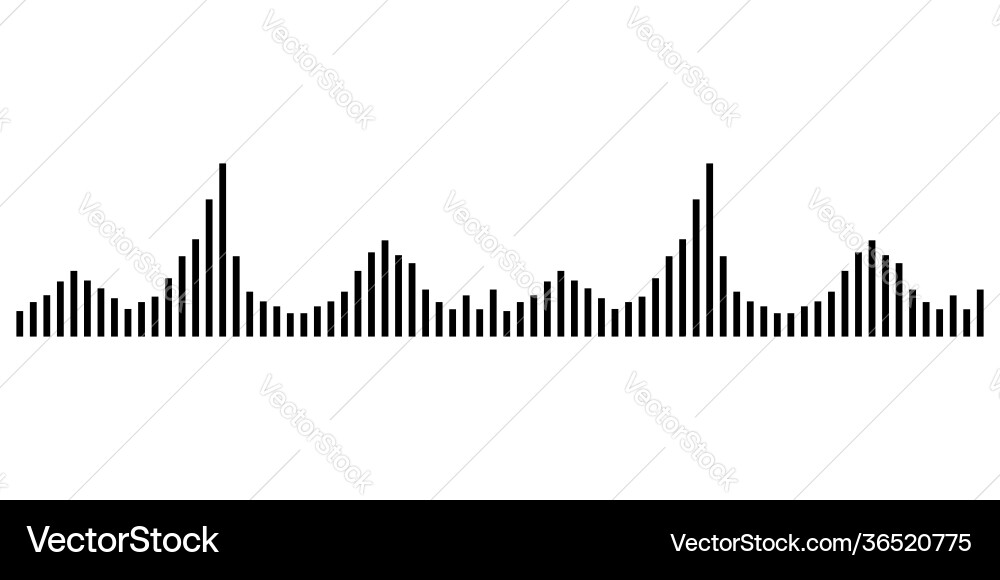 Audio Waveform Frequency Display Vector Image