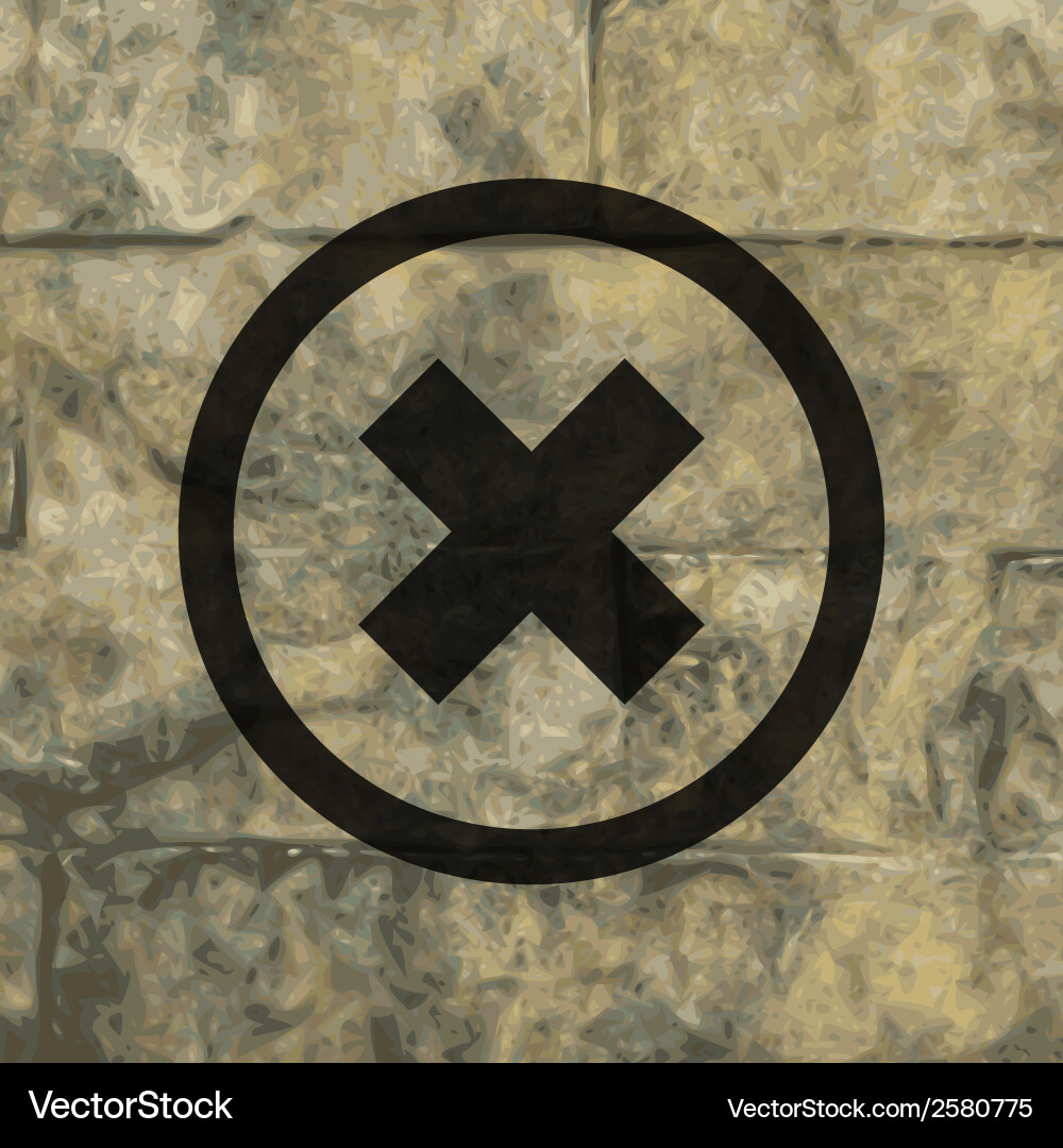 Cancel flat modern web button and space for your vector image