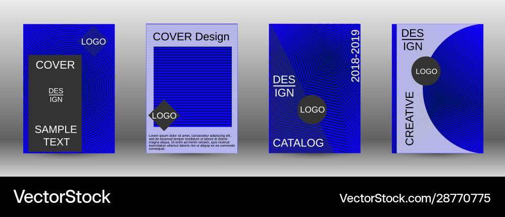 Creative backgrounds with abstract gradient linear vector image