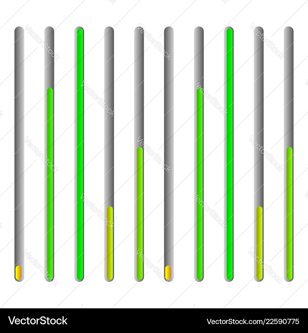 Eq - equalizer or generic level indicator ui Eq - equalizer or generic level indicator ui vector image
