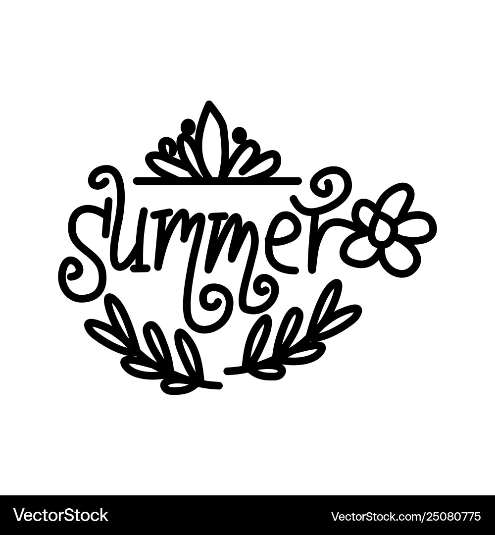 Hello summer script text design template Hello summer script text design template vector image