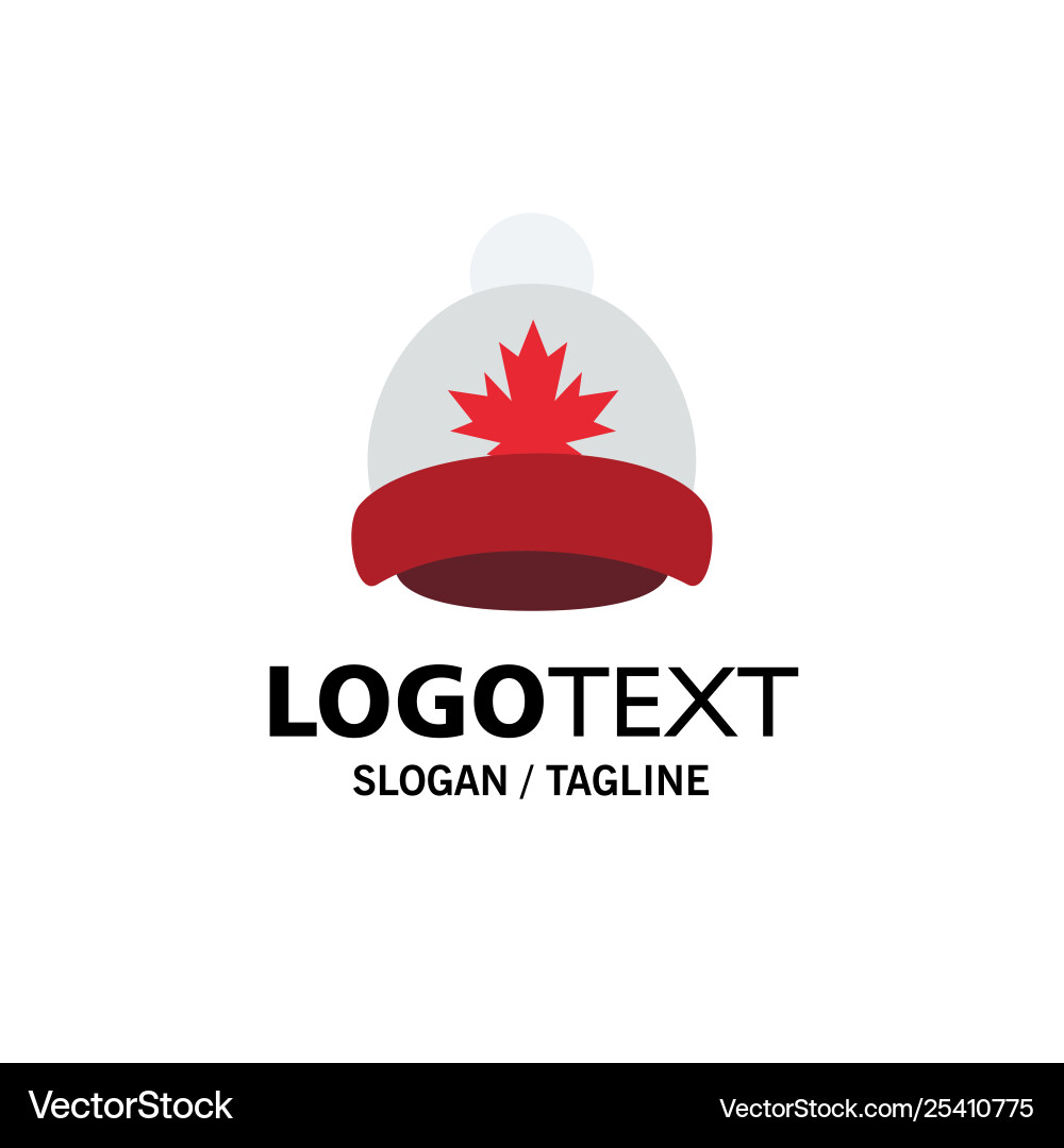 Hutkappe Blatt canada business logo Template flach Hutkappe Blatt canada business logo Template flach vektorbild