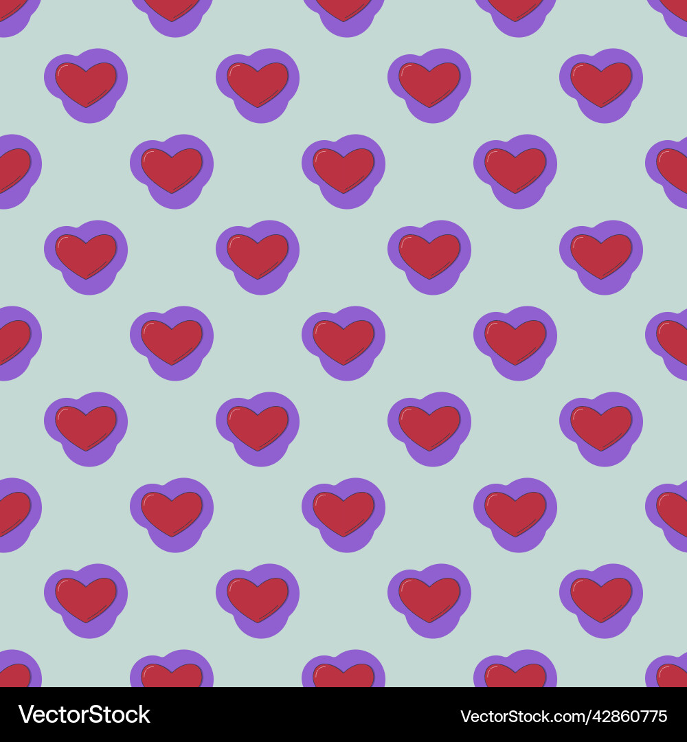 Line art seamless pattern in the form of a red Line art seamless pattern in the form of a red Vector Image