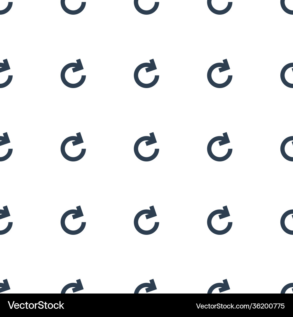 Reload icon pattern seamless white background vector image