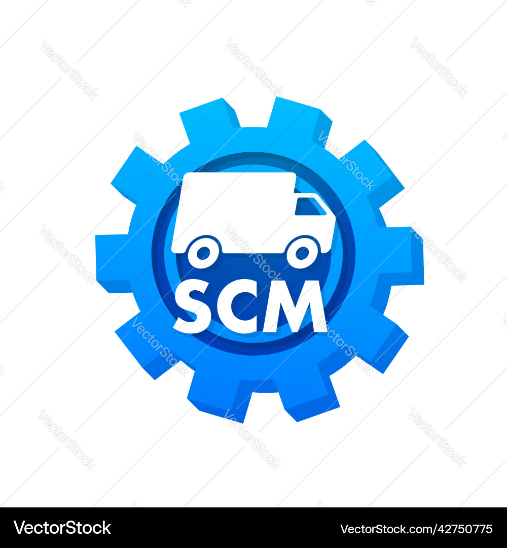 Scm icon simple creative element vector image