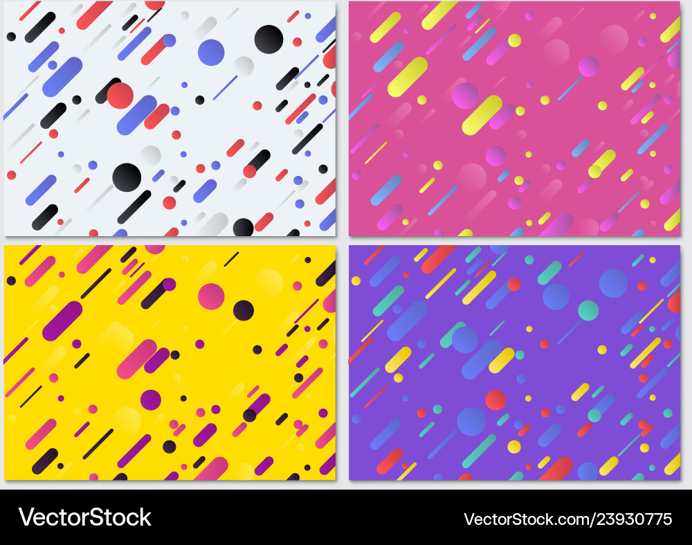 Set of geometric background pattern Vector Image