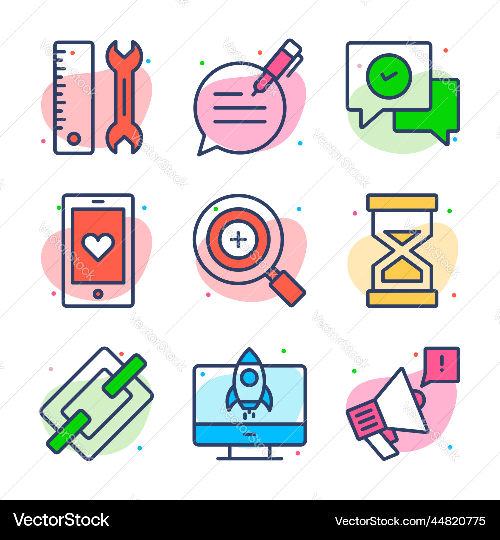 Set of user interface icons web design vector image