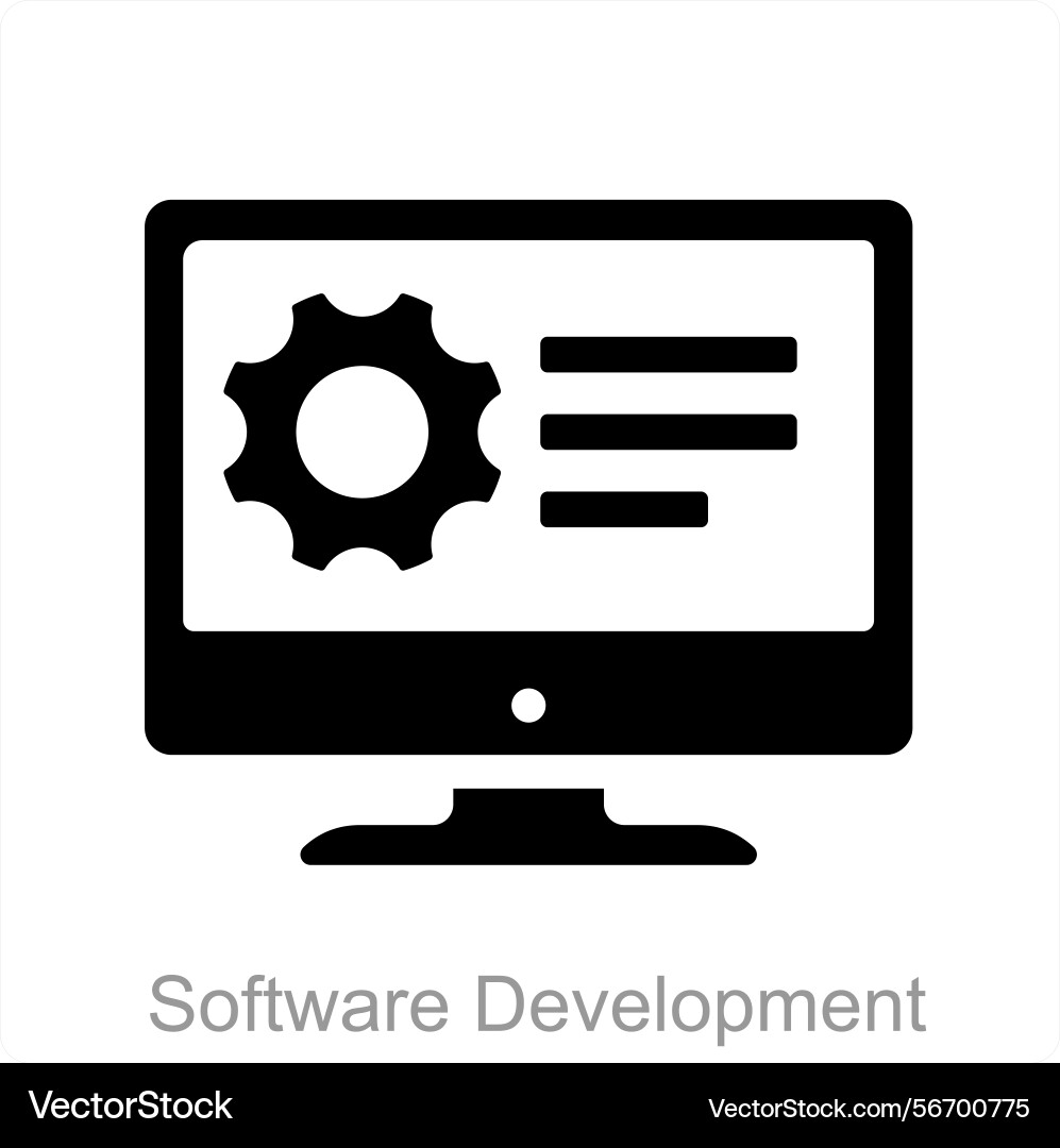 Software development and developer icon concept vector image