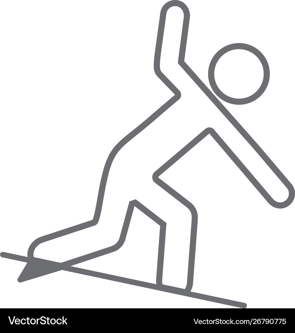 Surfer icon simple element from map Surfer icon simple element from map Vector Image
