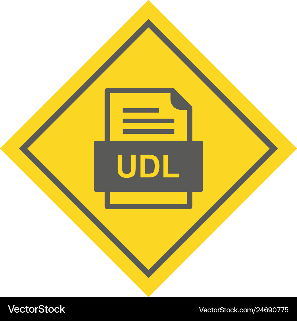 Udl file document icon vector image
