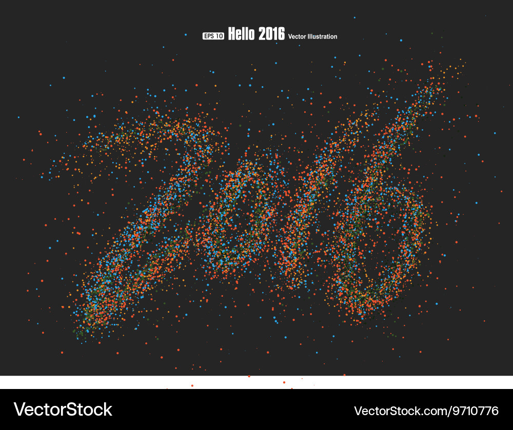 2016 font design vector image
