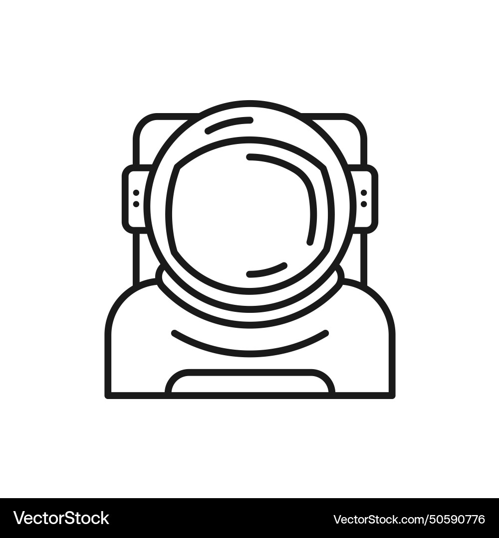 Astronaut icon linear style sign for use web Vector Image