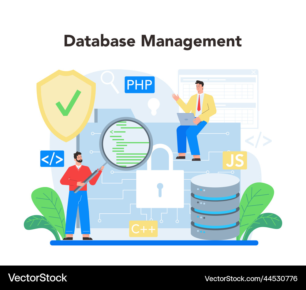 Back end development concept software Back end development concept software vector image